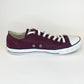 Chuck Taylor Ox “Leather Burgundy” *Pre-Owned* Size 10m/12w